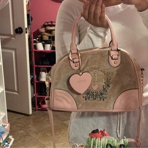 Juicy Couture Pink and Tan Satchel